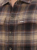 Regular Fit Checkered Jacket | Khaki
