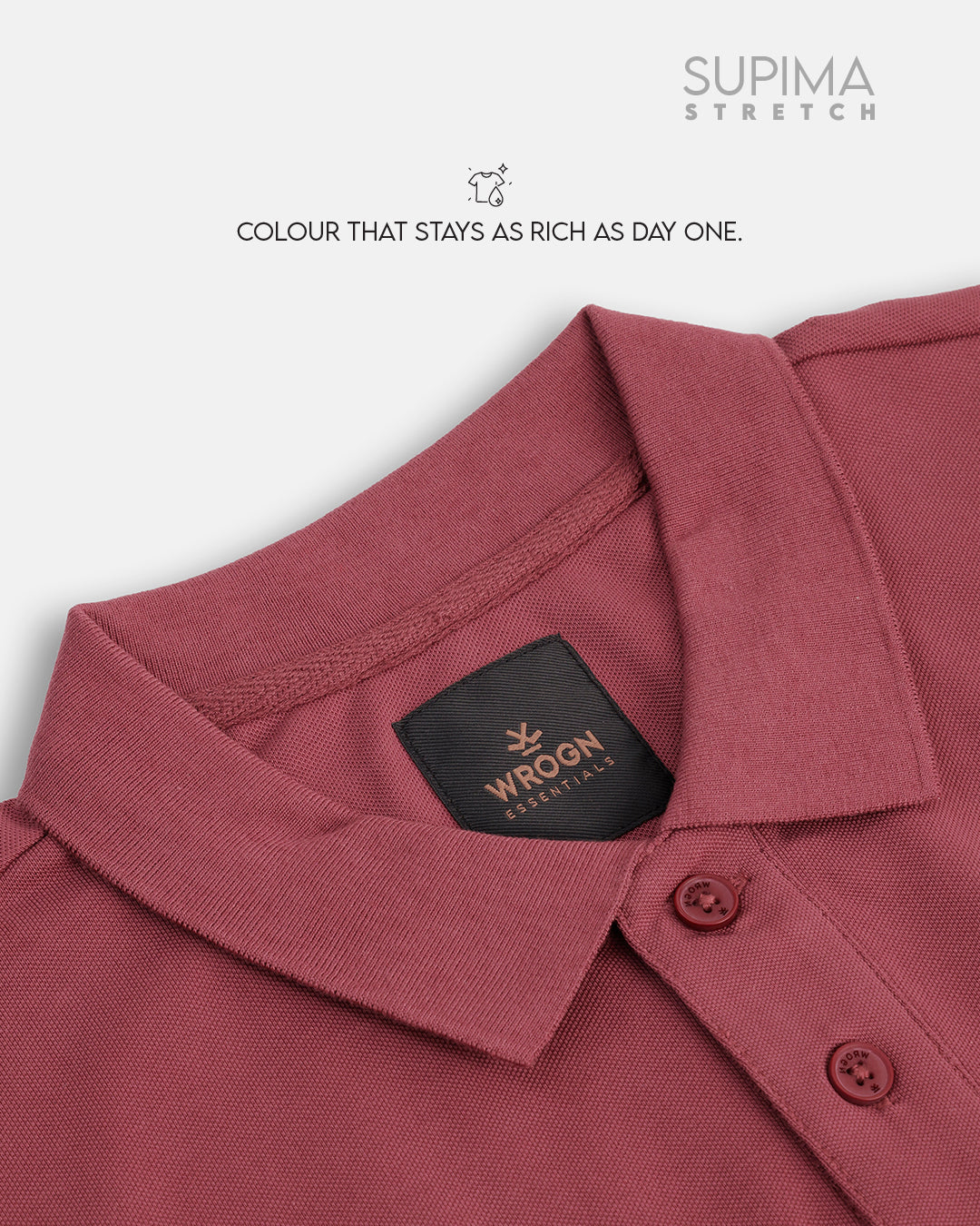 Essential Supima Polo T-Shirt | Essential | Wine