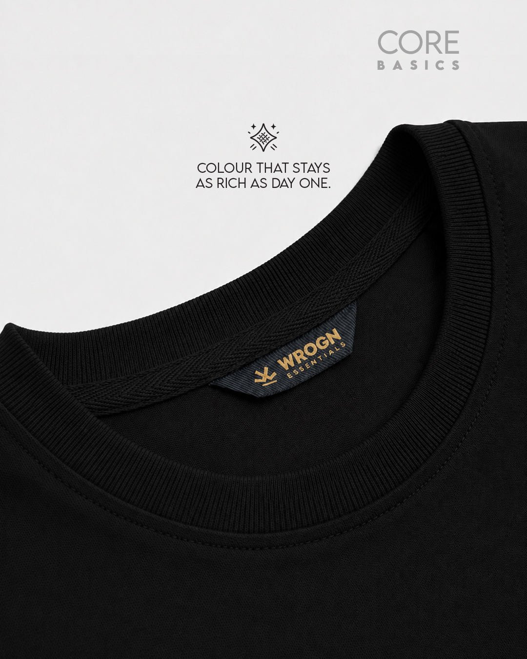 Core Basics Oversized Fit T-Shirt | Essential | Black | WTS01HSSL1308W