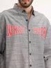 Oversized Plus Fit Printed Shirt | Black