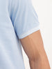 Slim Fit Contrast Collar Polo T-Shirt | Light Blue