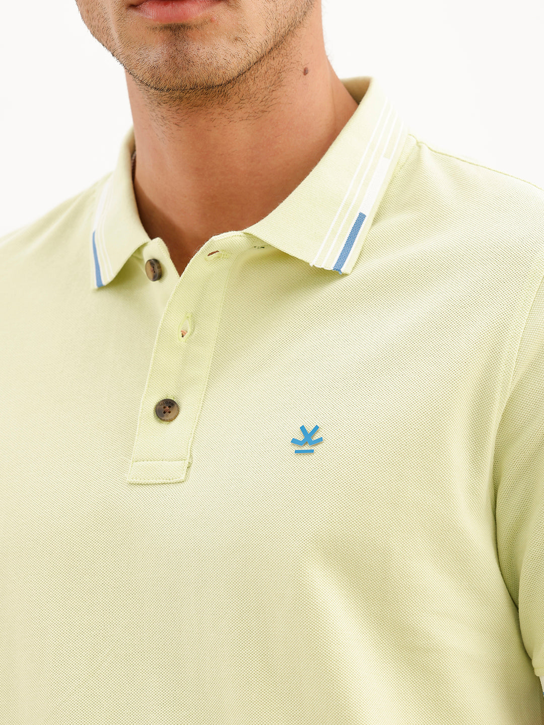 Slim Fit Tipping Collar Polo T-Shirt | Green
