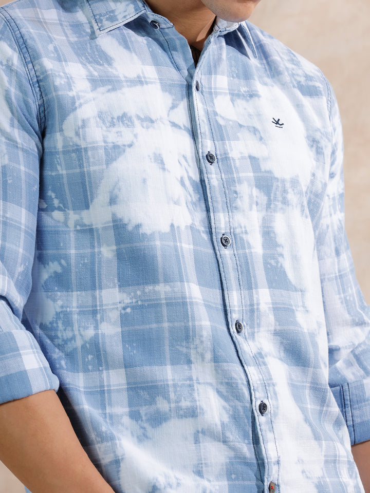 Washed Slim Fit Shirt | Light Blue