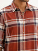 Regular Fit Full Sleeve Checkered Shirt | Brown