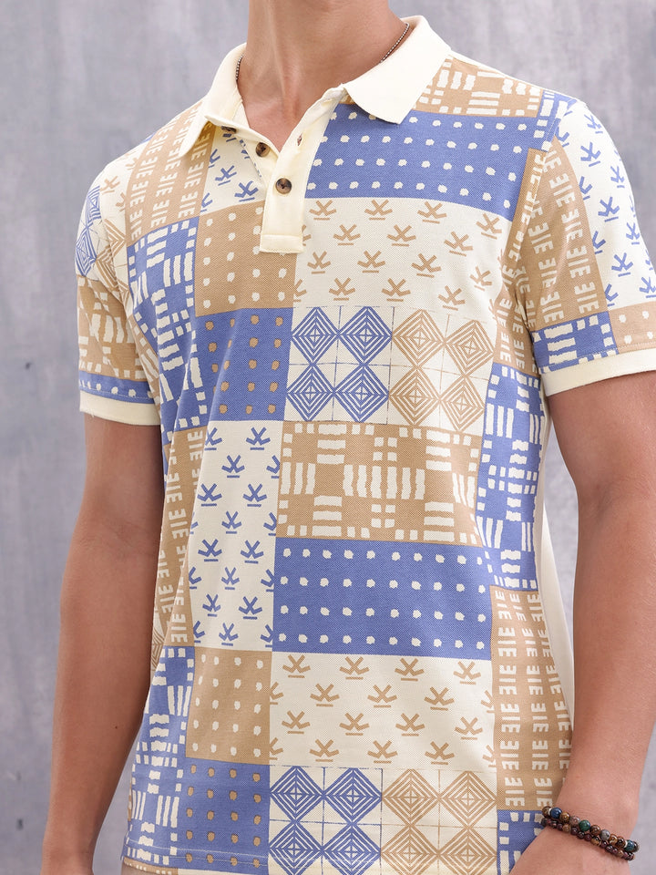 Classic AOP Polo T-Shirt | Yellow