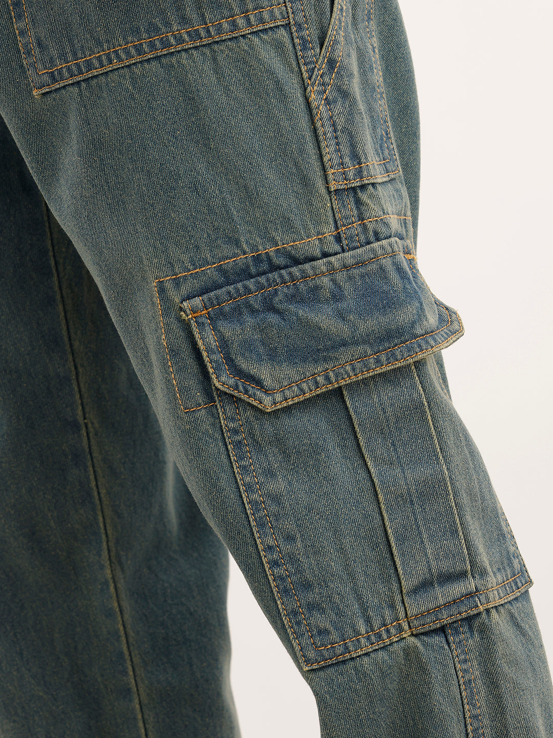 Relaxed Fit Cargo Jeans | Blue