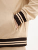 Classic Regular Fit Bomber Jacket | Beige | WJK02FSRE1074W