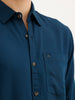 Solid Regular Fit Full Sleeve Shirt | Teal | WWSH9191F