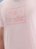 Slim Fit Textured T-Shirt  | Pink