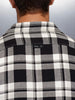Men’s slim fit shirt in bold plaid pattern | Black
