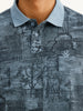 Slim Fit AOP Polo T-Shirt | Blue