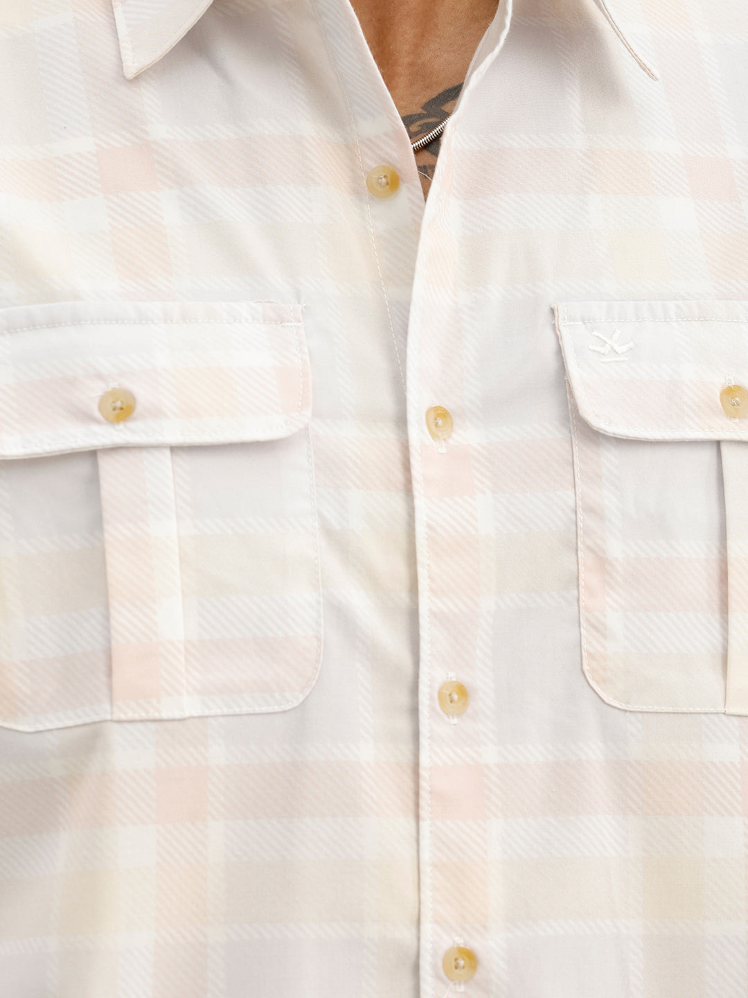Classic Regular Fit Checkered Shirt | Pink