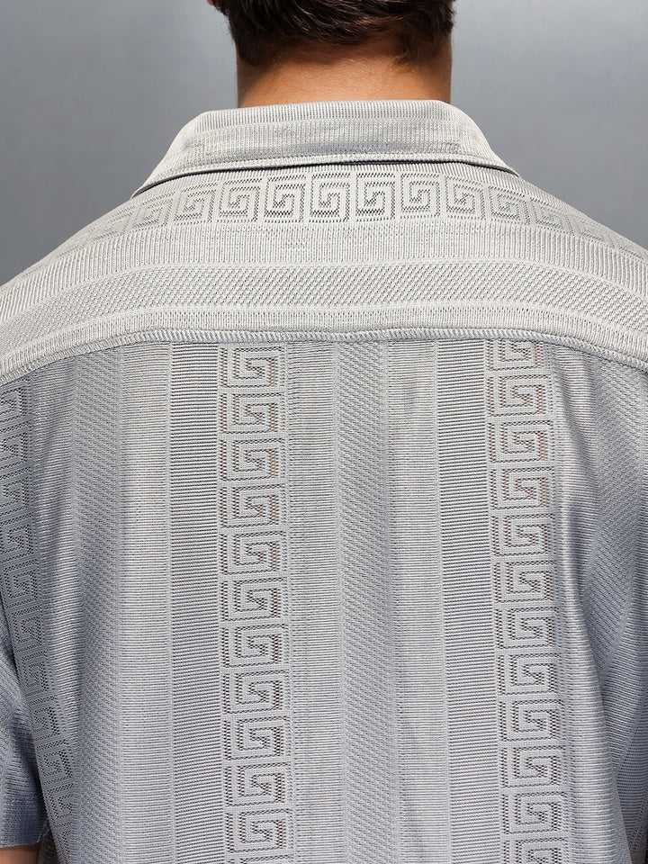 Men's Casual Regular Fit Half Sleeve Shirt  |  Grey