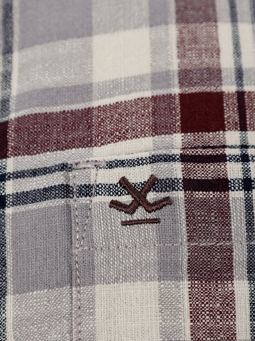 Regular Fit Checkered Shirt | Maroon