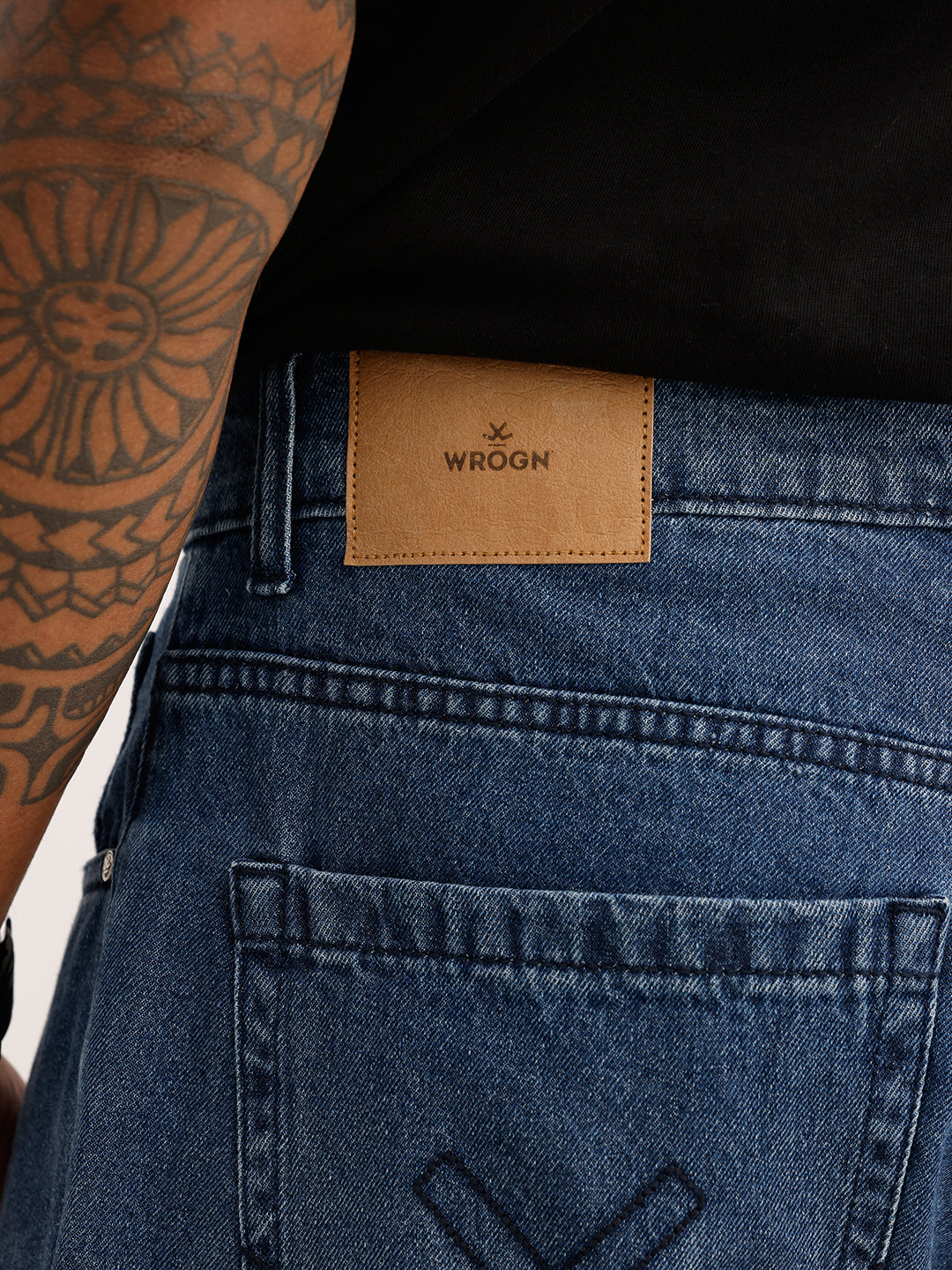 Loose Fit Faded Denim Jeans | Blue