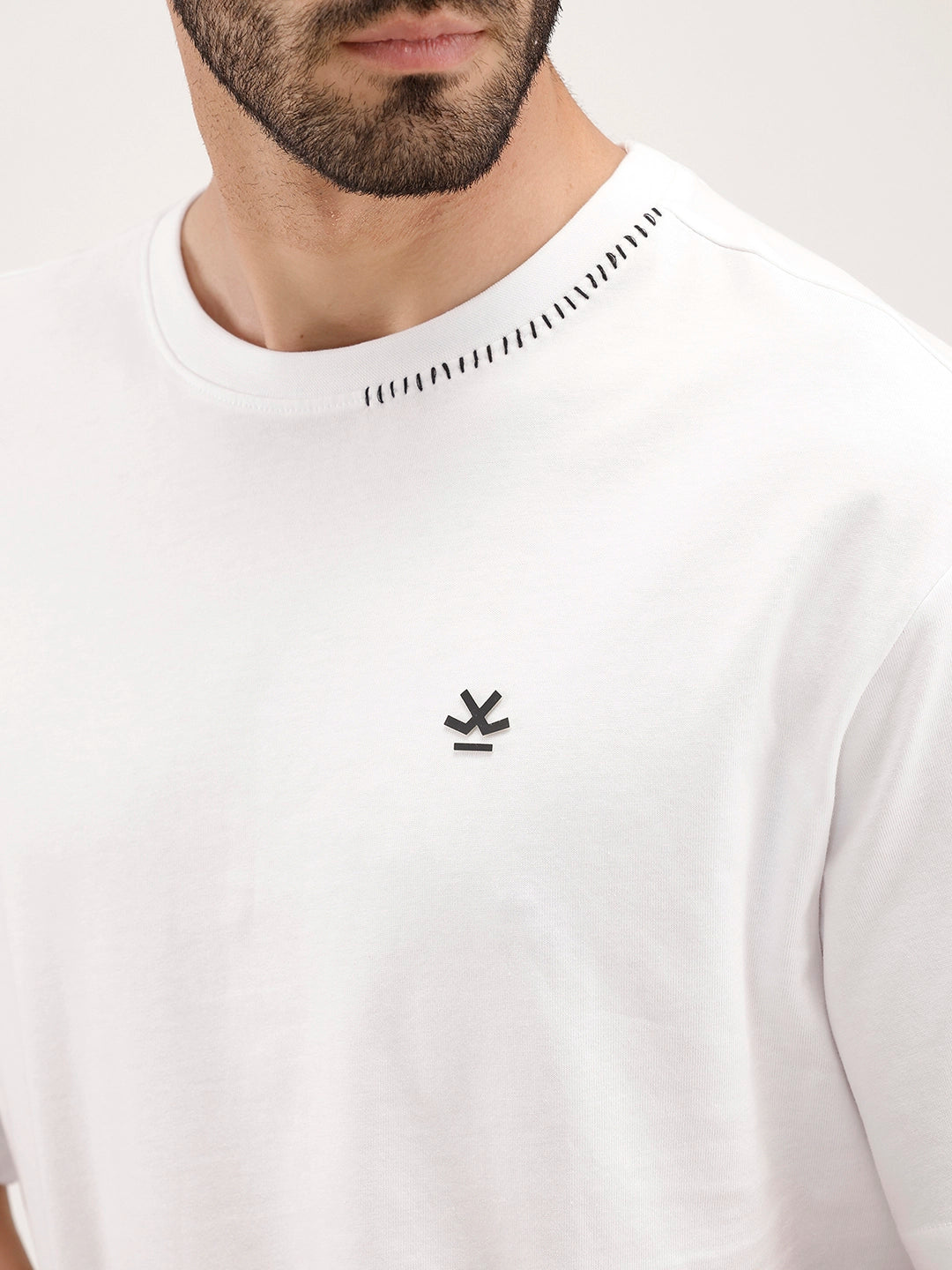 Solid HD Printed T-Shirt | White