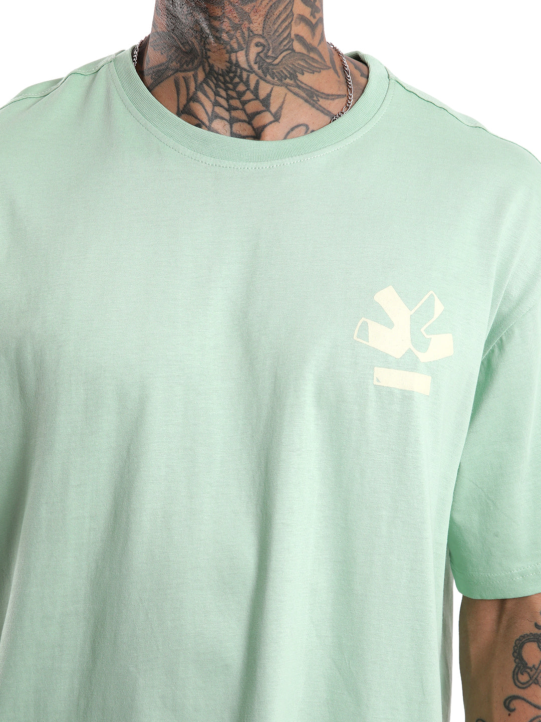 Mint Back Panel Print T-Shirt