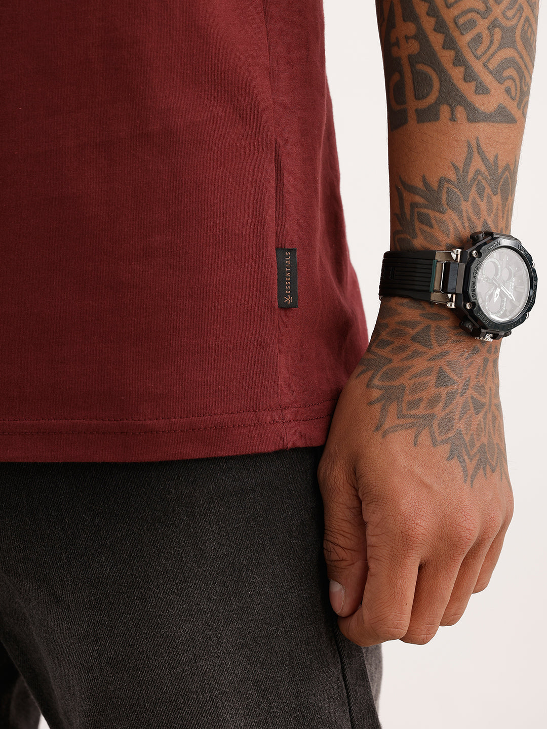 Core Basics Slim Fit T-Shirt | Maroon