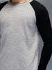 Men’s Textured Colorblock Pullover  | Grey