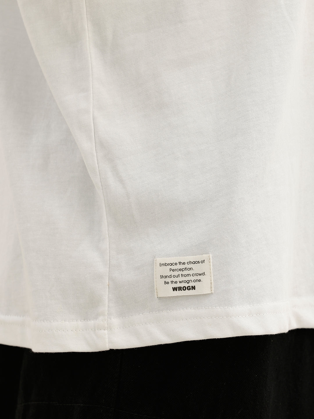 Classic Placement Printed 3/4 T-Shirt | White