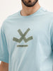 Oversized Embroidered T-Shirt | Teal