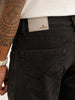 Washed Straight Fit Denim Jeans | Dark Grey