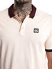 Solid Beige Tipping Polo T-Shirt