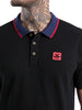 Solid Black Tipping Polo T-Shirt