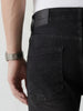 Solid Skinny Crop Denim Jeans | Black