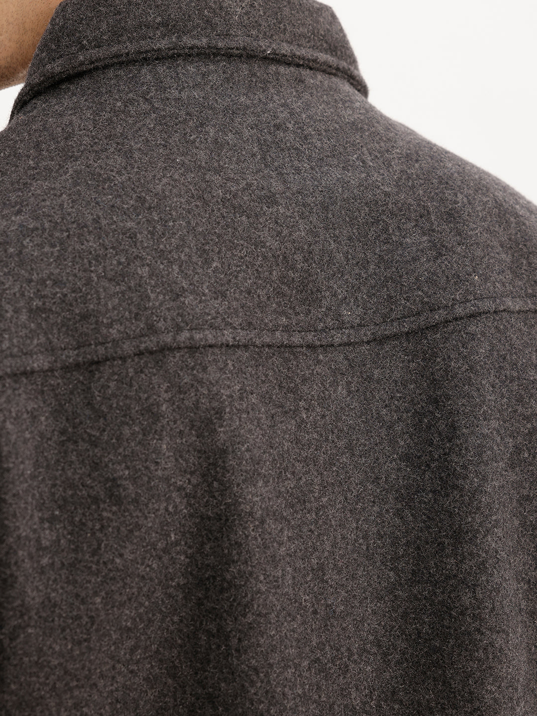 Solid Comfort Fit Jacket | Charcoal | WJK02FSCM1066W