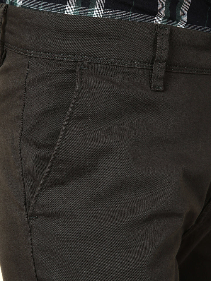 Soft Cotton Blend Trouser | Olive