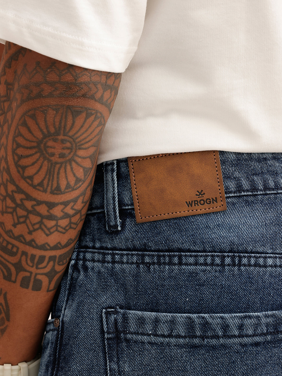 Loose Fit Faded Denim Jeans | Blue