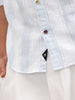 Herrinbone Stripe Light Weight Shirt | Blue
