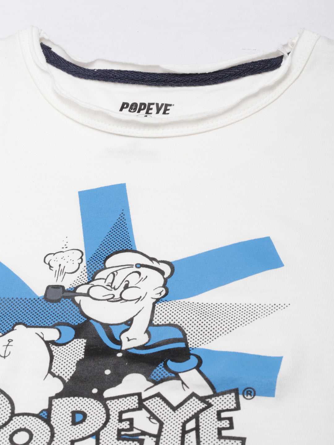 Printed Popeye White T-Shirt