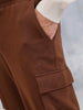 Men's Casual Utility Pockets Relaxed Fit Knit Jogger | Brown