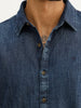 Washed Regular Fit Denim Shirt | Blue