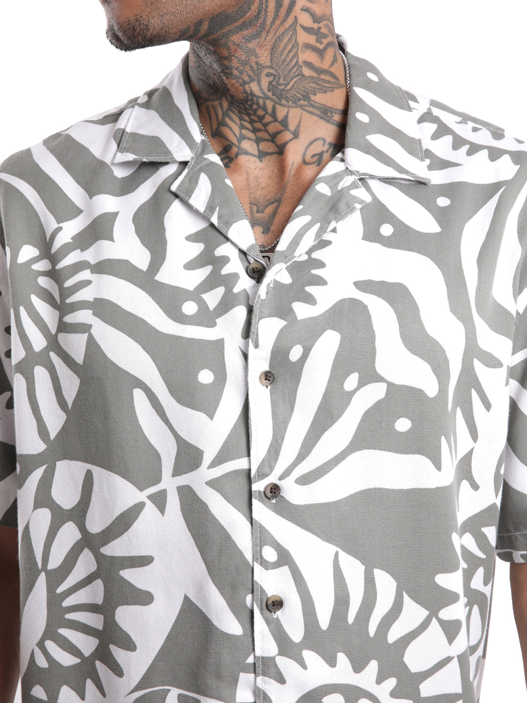 Abstract Olive AOP Shirt