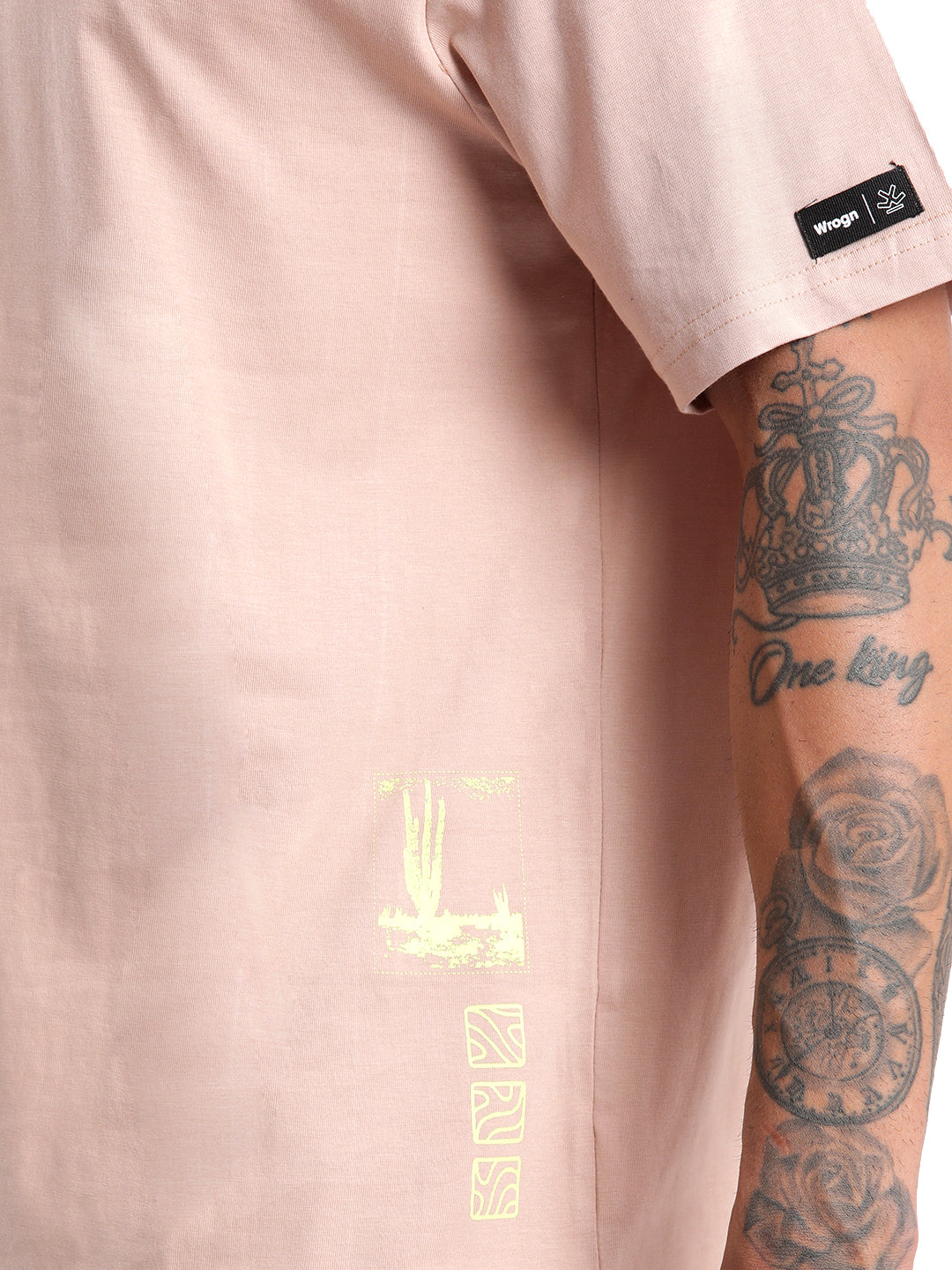 Elite Pink Printed Oversized T-Shirt