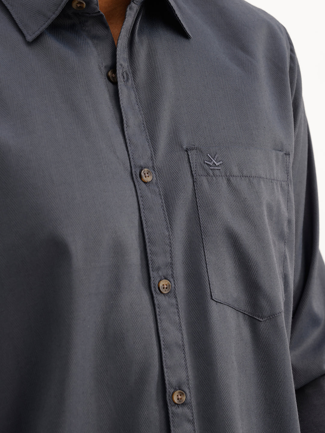 Classic Regular Fit AOP Shirt | Dark Grey