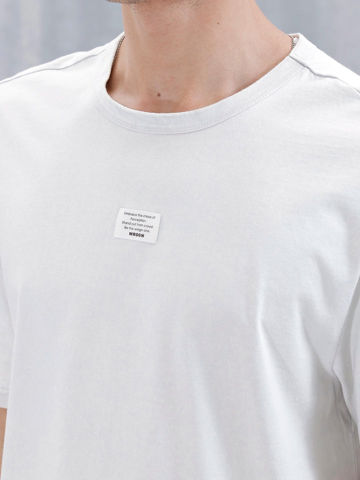 Wrogn Men's Oversized Printed Graphic T-Shirt | Grey