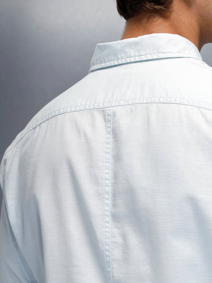 Tailored Slim Fit Casual Shirt for Men | Light Blue