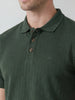 Classic Textured Polo T-Shirt | Teal