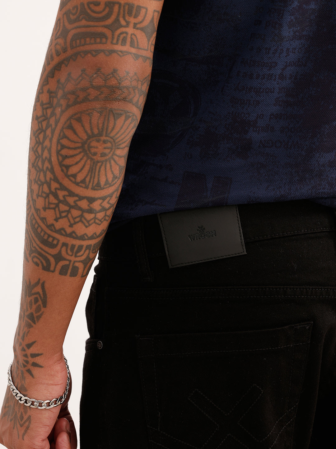 Solid Slim Cropped Fit Denim Jeans | Black