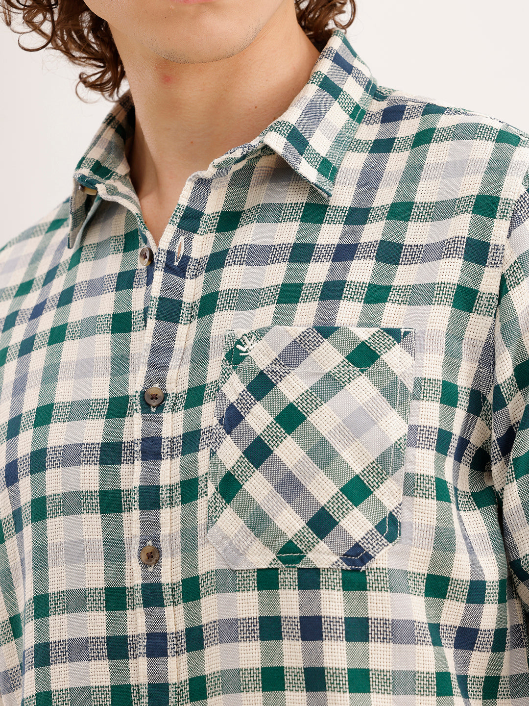Regular Fit Checkered Shirt | Multicolor