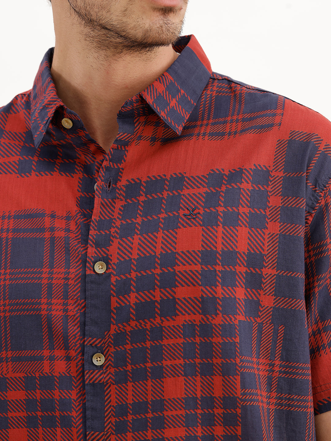 Patchwork Printed AOP Shirt | Red
