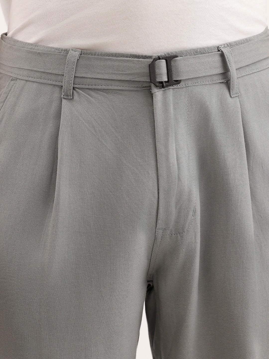 Anti Fit Pleated Trouser | Grey