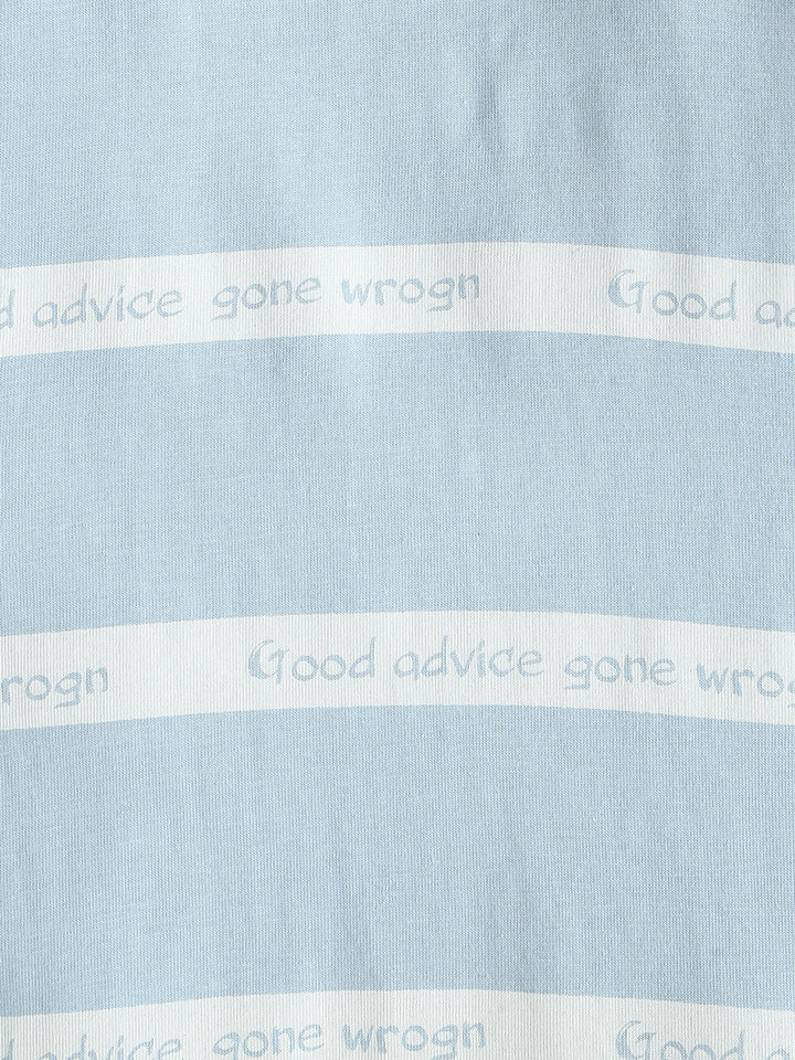 Casual Stripes AOP T-Shirt | Light Blue