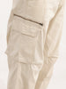 Solid Loose Fit Cargo Trouser | Beige