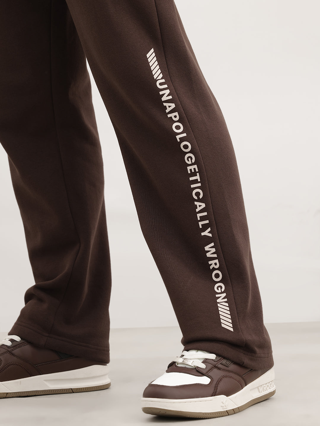 Classic Placement Printed Jogger | Brown