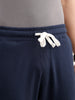 Solid Regular Fit Knitted Jogger | Navy Blue
